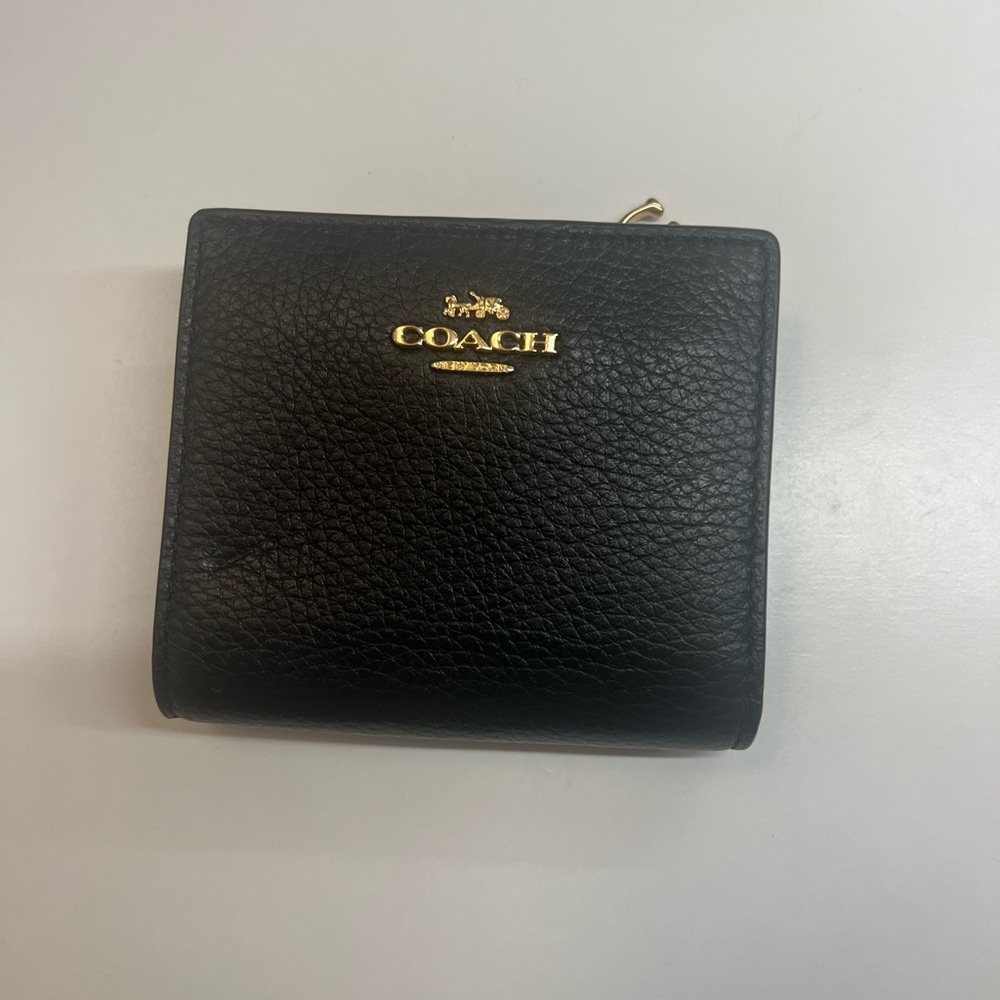 Coach Black Leather Billfold Wallet